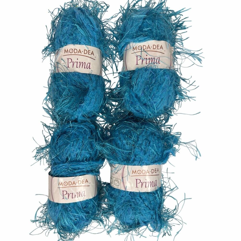 Coats Moda Dea Prima Turquoise Fashion Yarn Crochet Knit Craft DIY Gift 4 Skeins
